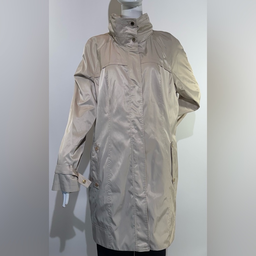 New CALVIN KLEIN Tan Wind/ Rain Trench Coat Size: XL - Picture 3 of 15
